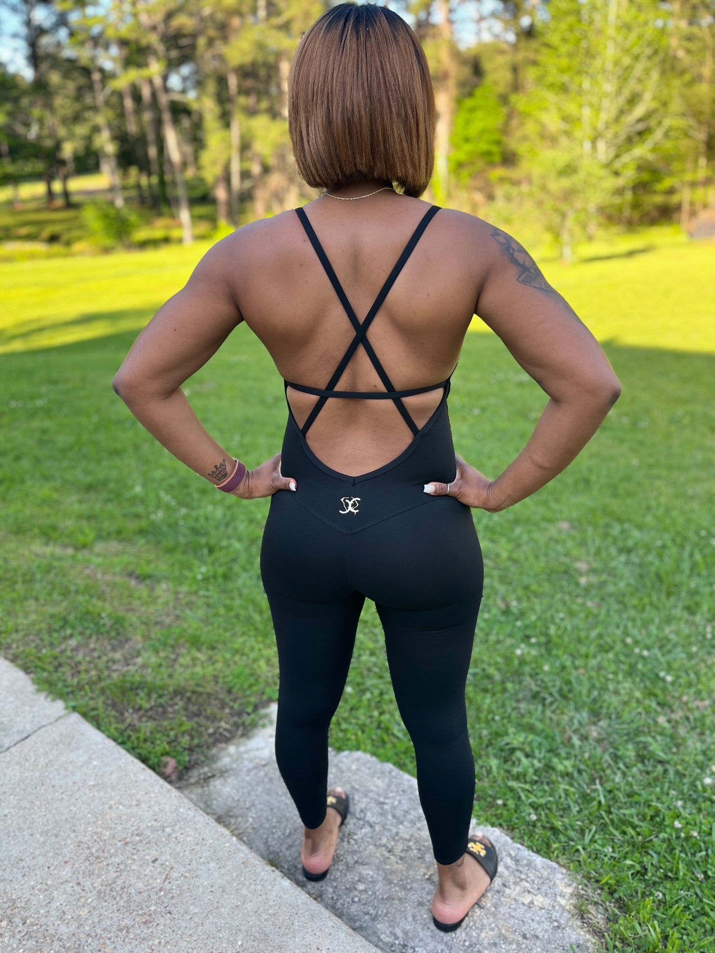 Criss Cross Backless Jumpsuit